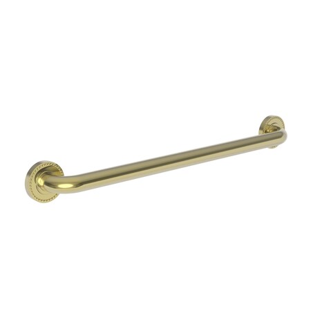 Newport Brass 27" L, Two Post, Solid Brass, 24" Grab Bar in Polished Brass  Uncoated (Living) 1020-3924/03N
